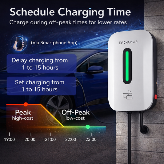 Kela 7kW EV Charger 32A Smart EV Charging Station with 10M Charging Cable Type 2 White