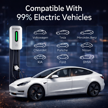 Kela 7kW EV Charger 32A Smart EV Charging Station with 10M Charging Cable Type 2 White