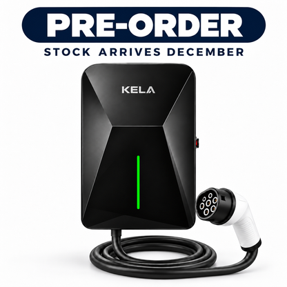 Kela Stealth 7kW Smart EV Charger – 7.5m Tethered Type 2