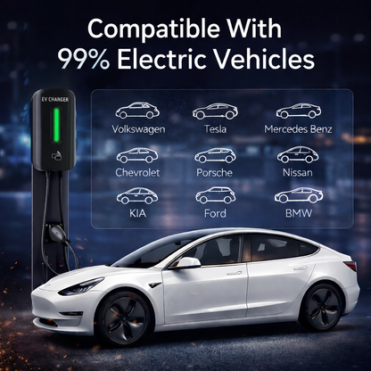 Kela 7kW EV Charger 32A Smart EV Charging Station with 7.5M Charging Cable Type 2 Black