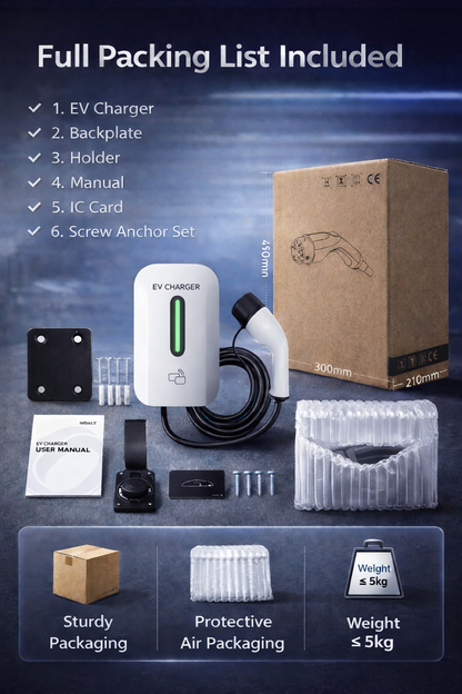 Kela 7kW EV Charger 32A Smart EV Charging Station with 7.5M Charging Cable Type 2 White