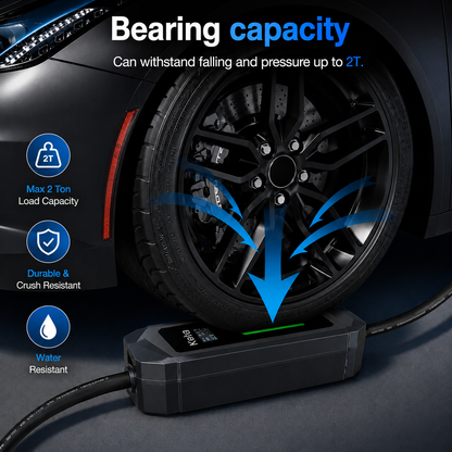 Kela 3kW Type 2 EV Charger – 8m Cable – Adjustable Current – UK 3 Pin Plug