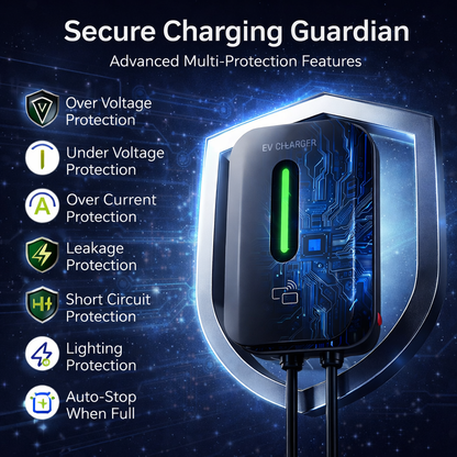 Kela 7kW EV Charger 32A Smart EV Charging Station with 7.5M Charging Cable Type 2 Black