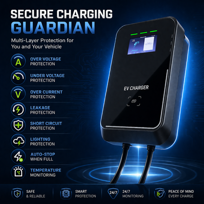 Kela 7kW EV Charger 32A Smart EV Charging Station with 10M Charging Cable Type 2 With LCD Screen