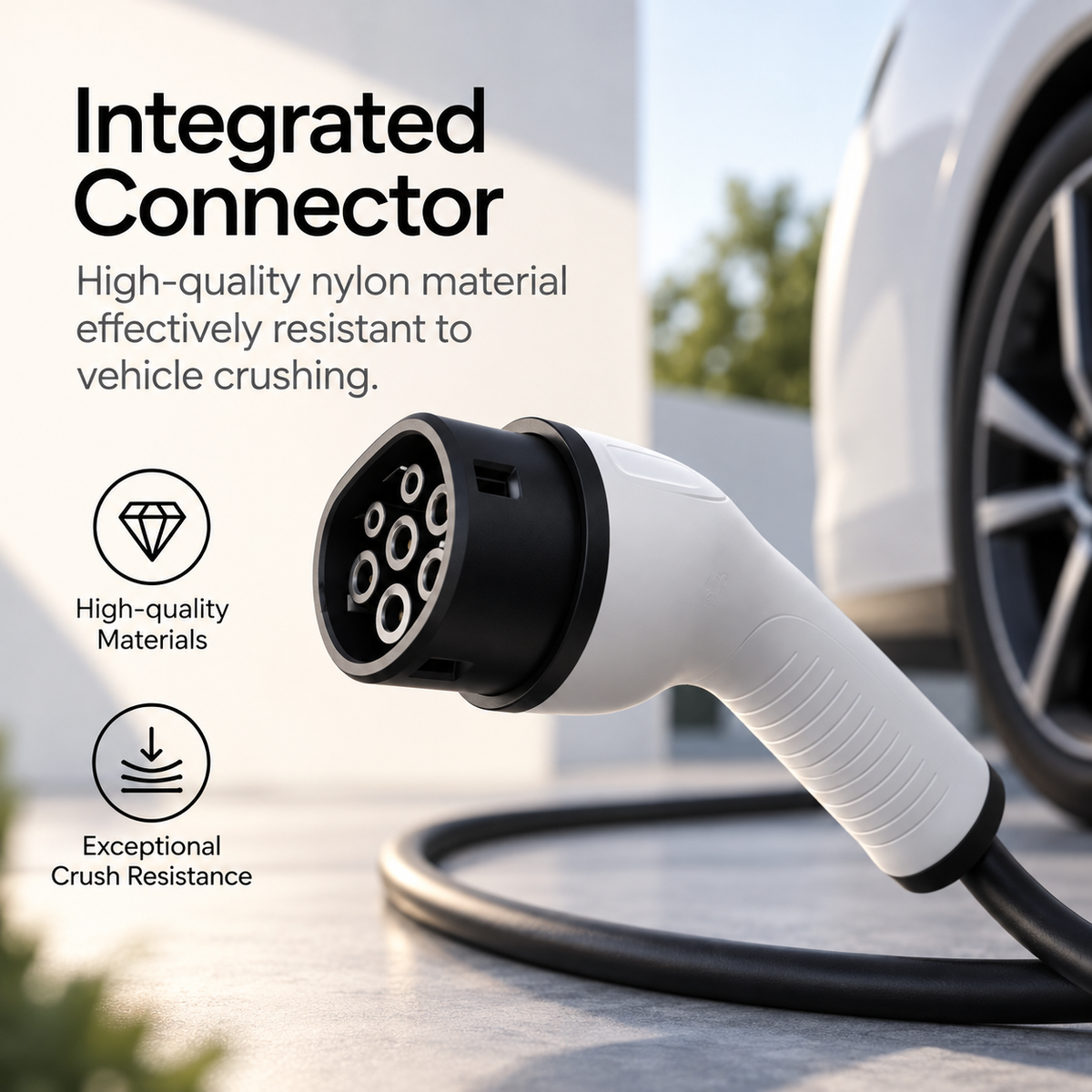 Kela 7kW Smart EV Charger - 10M Charging Cable - Type 2 - White