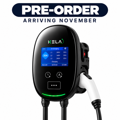 Kela Pulse 7kW Smart EV Charger with LCD Display – 7.5m & 10m Type 2