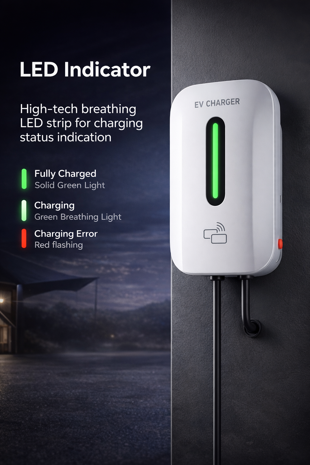 Kela 7kW EV Charger 32A Smart EV Charging Station with 10M Charging Cable Type 2 White