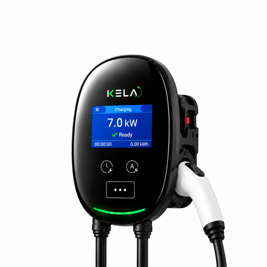 Kela Pulse 7kW Smart EV Charger with LCD Display – 7.5m & 10m Type 2